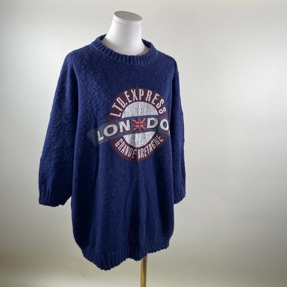 Vintage blue london express sweater